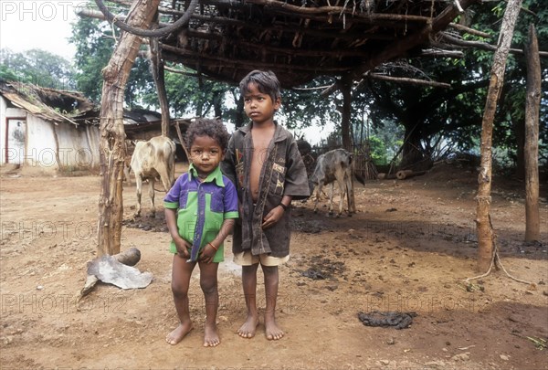 Irula tribal Children standing near Anaikatti