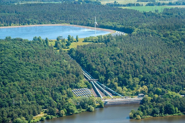 Aerial view of the pumped storage power plant