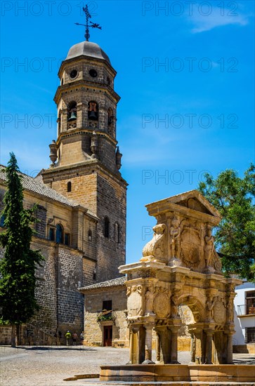 Cathedral with Fountain Fuente de Santa Maria