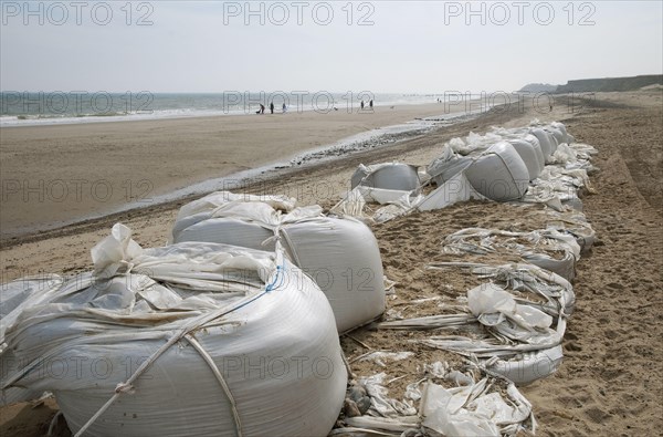 Failed geotextile tube