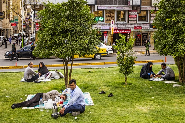 Picnic on the grass verge