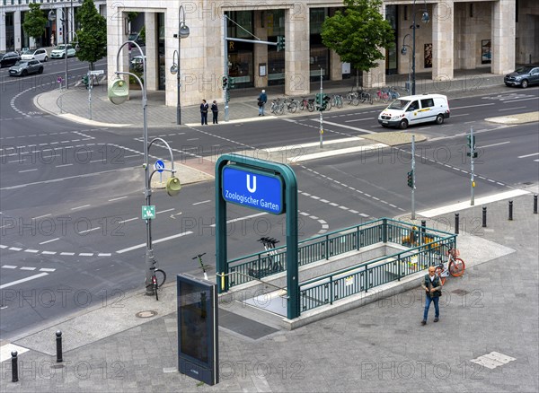 Entrance to the underground station Zoologischer Garten at Breitscheidplatz