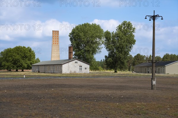 View of the grounds with stylised areas of the former prisoner barracks