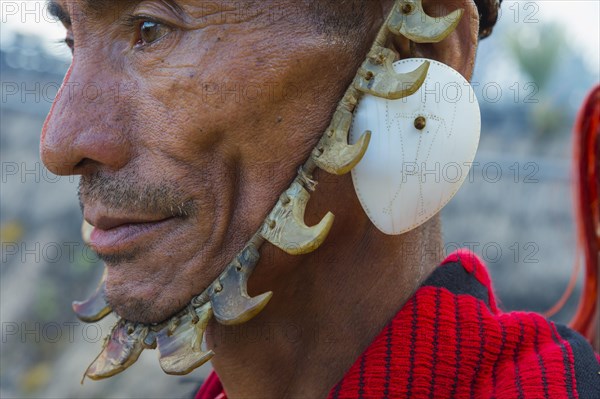 Naga tribesman in traditional dress