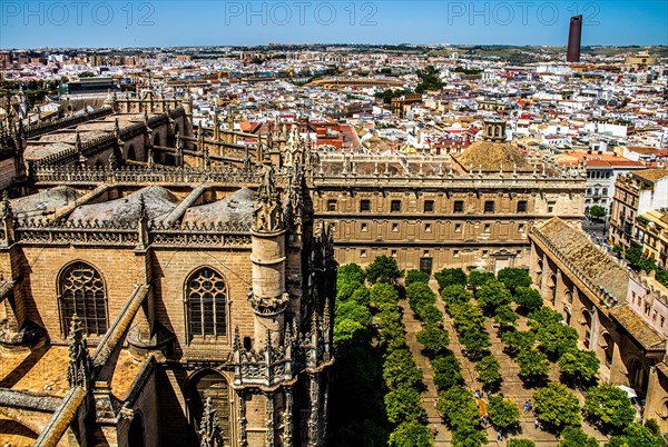 View from the Giralda to the Orange Courtyard