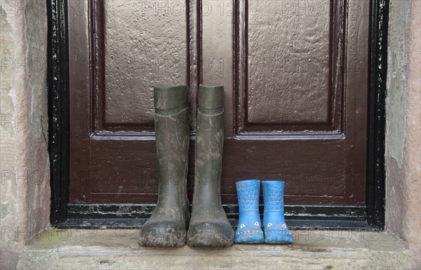 Two pairs of wellies