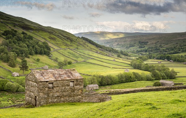 View of stone barns