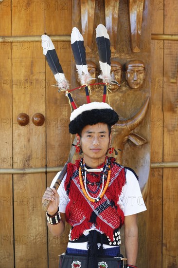 Naga tribesman in traditional dress