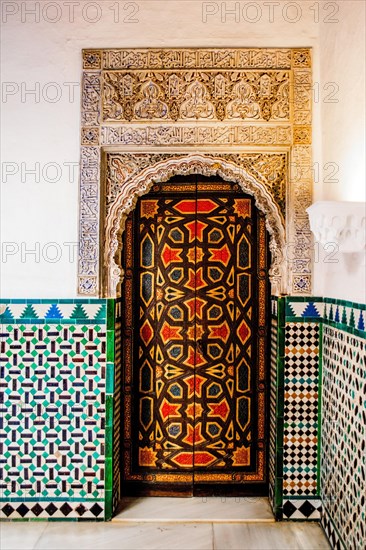 Azulejos and stucco elements in the Alcazar