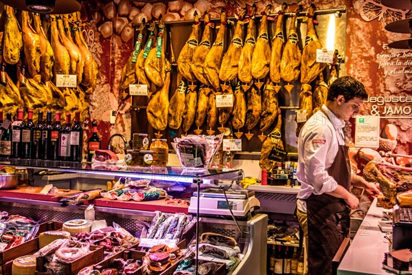 Shop with Serrano ham