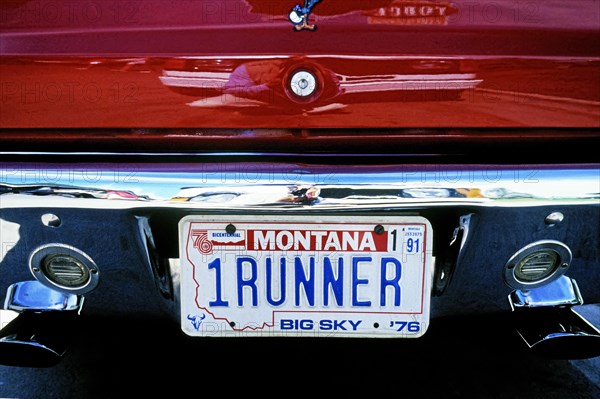 Car licence plate USA