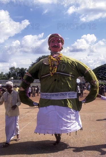 Dussera or Dasara procession during Navarathri festival in Mysuru or Mysore