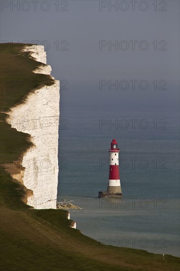 In 1831 construction began on Belle Tout lighthouse on the next headland west from Beachy Head. It became operational in 1834. Because mist and low clouds could hide the light of Belle Tout