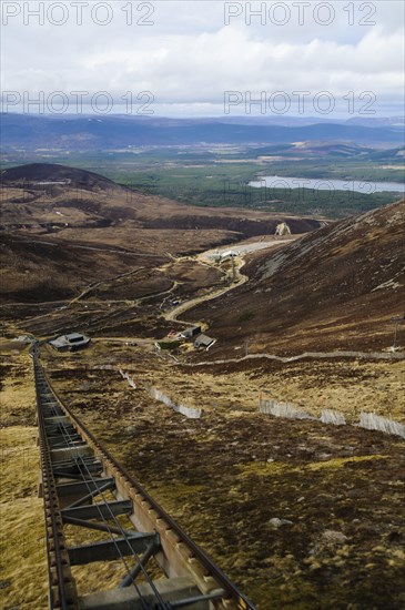 View of the snowless mountain from the funicular railway