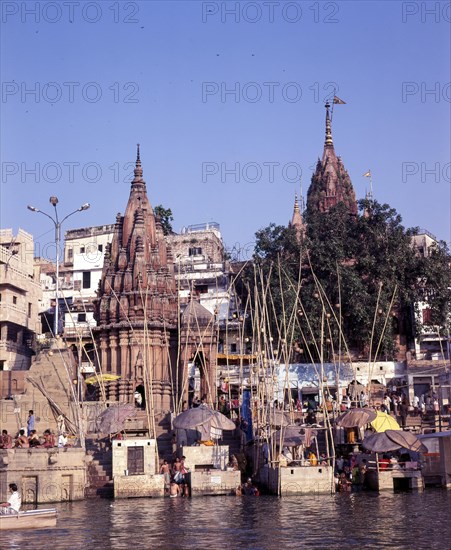 The Grandeur of the Manikarnika Ghat all the various Landings and Places of access along the River Ganga bank is an Unforgettable Sight