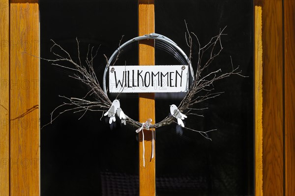 Schild Willkommen