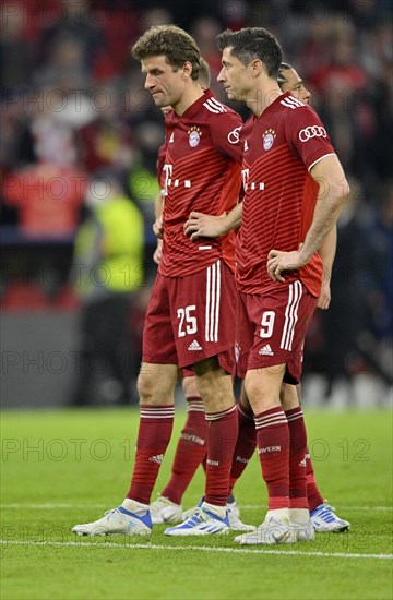 Enttaeuschung bei Thomas Mueller FC Bayern Muenchen FCB