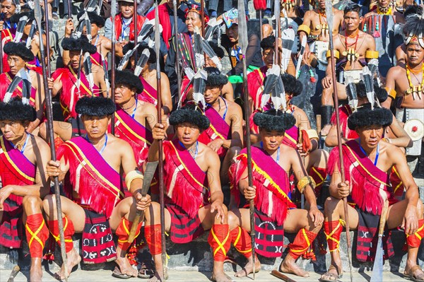 Performers gathered at the Hornbill Festival