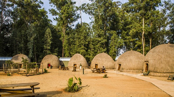Beehive Camp with traditional round huts