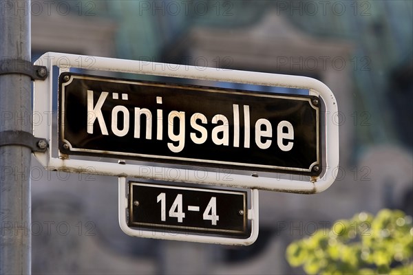 The Koenigsallee street sign