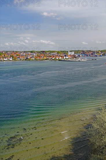Transparent clear water and view of a town