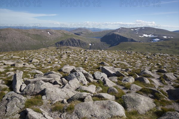 View of mountain summit