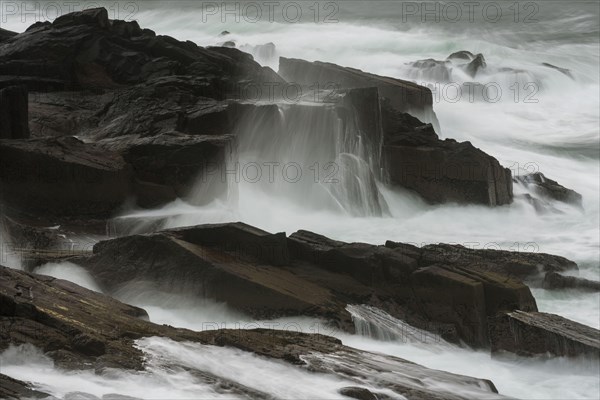 Waves on rocks