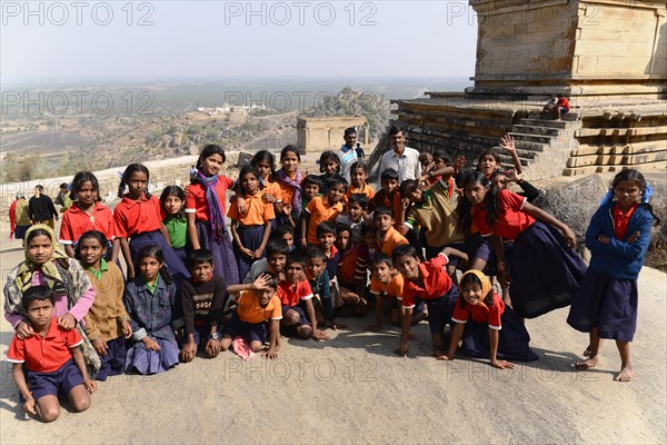 Visitors on their way to the Gomateshwara statue