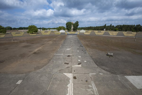 View from the commandant's tower in the entrance building onto the roll call square