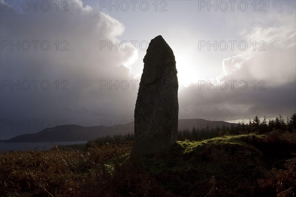 Standing stone at Cama an Staca on the isle of Jura