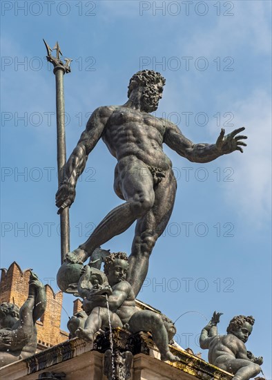 Bronze figure of god Neptune