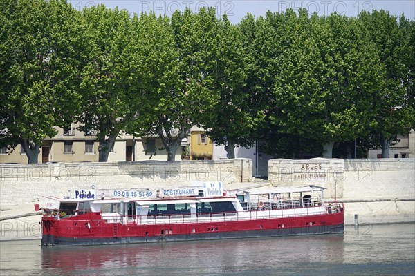 Restaurant ship La Peniche on the Rhone