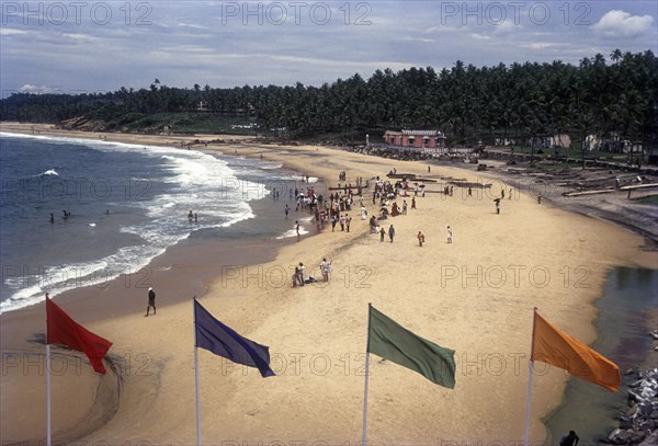 The shallow bay at kovalam