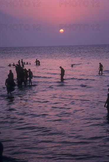 People at a beach