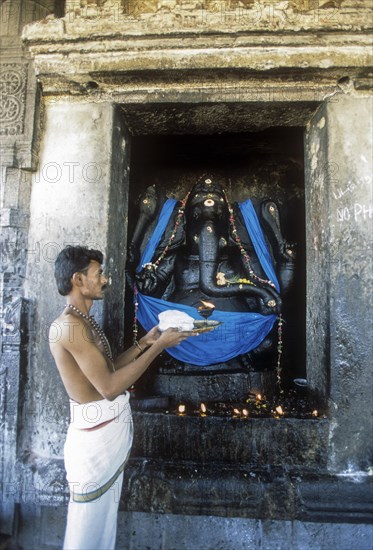 Lord Ganesha in Brihadeeswarar temple or Big temple in Thanjavur
