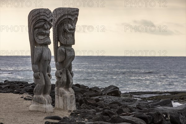 Wooden guardian figure