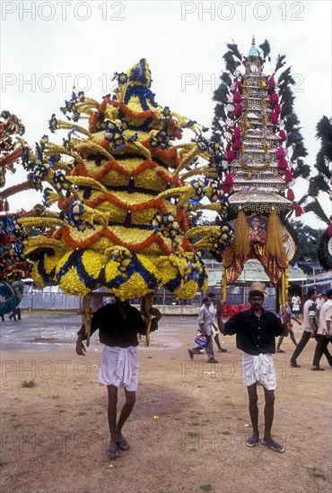 Kavadiyattam in Athachamayam celebration in Thripunithura during Onam near Ernakulam