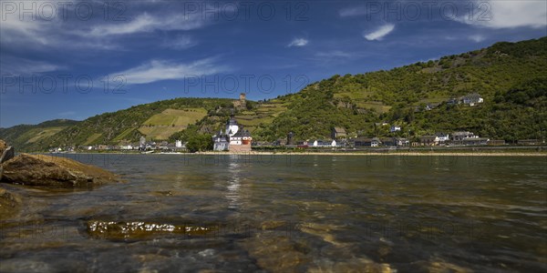 The Rhine with Gutenfels Castle and Pfalzgrafenstein Castle