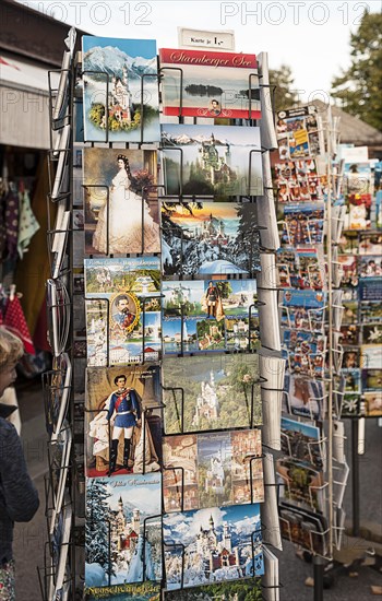 Kiosk with postcard stand