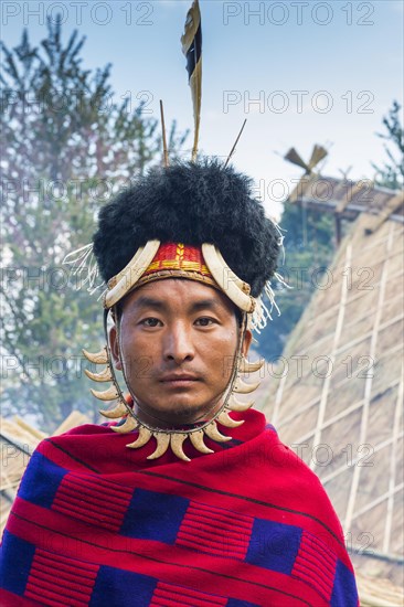 Naga tribesman in traditional dress