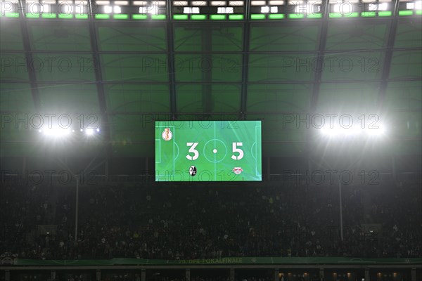 Scoreboard final score SC Freiburg vs RB Leipzig