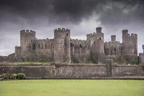 View of medieval castle ruins