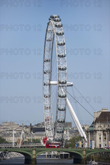 View of Ferris Wheel and City River