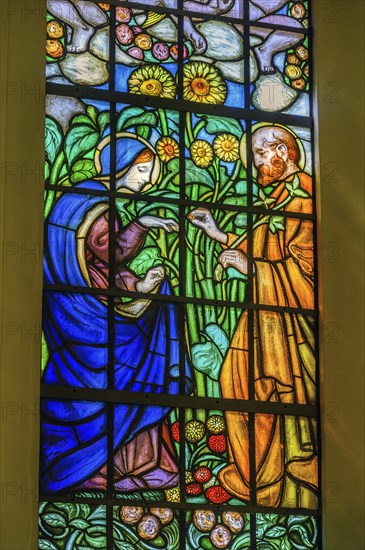 Colourful Window with Two Figures