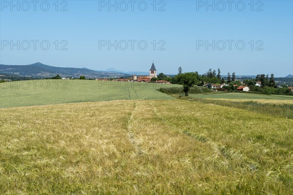 Bournoncle Saint-Pierre village near Brioude city. Haute Loire departement. Auvergne Rhone Alpes. France