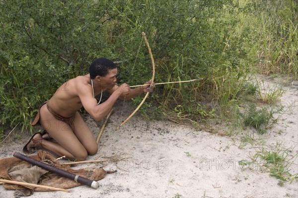 The Bushmen are the oldest inhabitants of southern Africa and use bows and arrows