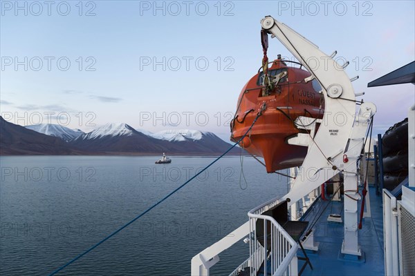 MS Quest icebreaker cruise ship with lifeboat