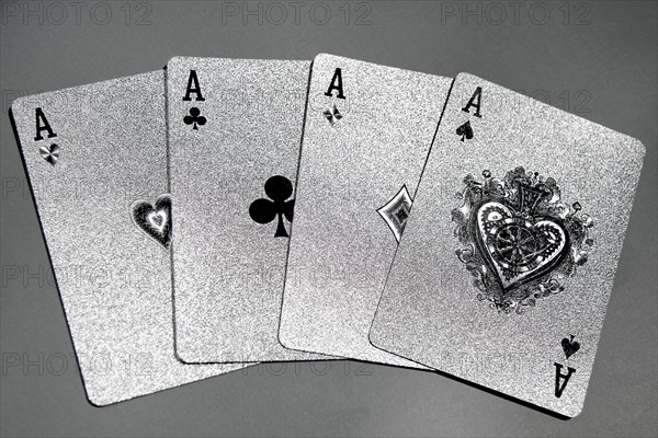 Glitter cards of Poker of Aces