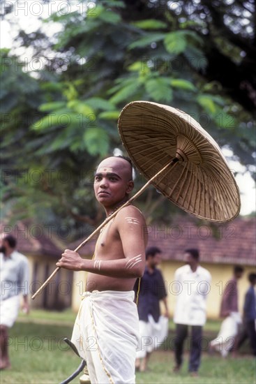 Vamana in Athachamayam celebration in Thripunithura during Onam near Ernakulam