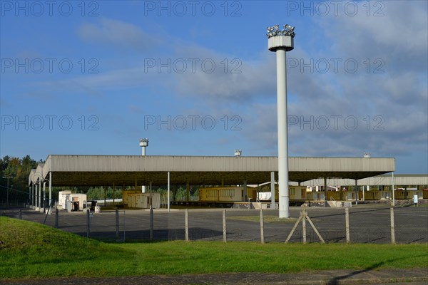 Passport and customs control point truck and bus entry